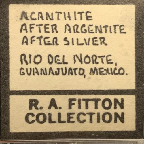 Acanthite After Argentite Crystal & Silver Wire Rio Del Norte Guanajuato MEXICO