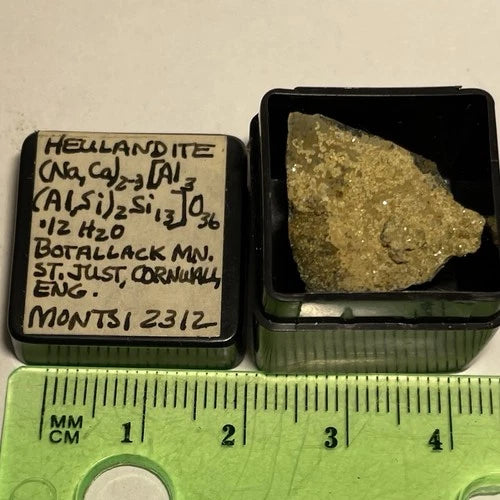 Heulandite Crystal Druzy Botallack Mine St Just Cornwall ENGLAND UK