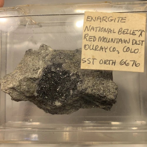 Enargite Crystal Druzy In Vug National Belle Mine Red Mt Ouray Co COLORADO USA