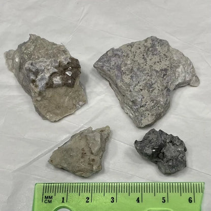 Fluorapatite Crystals Foote Mine Cleveland Co NORTH CAROLINA USA 48g Lot Of 4