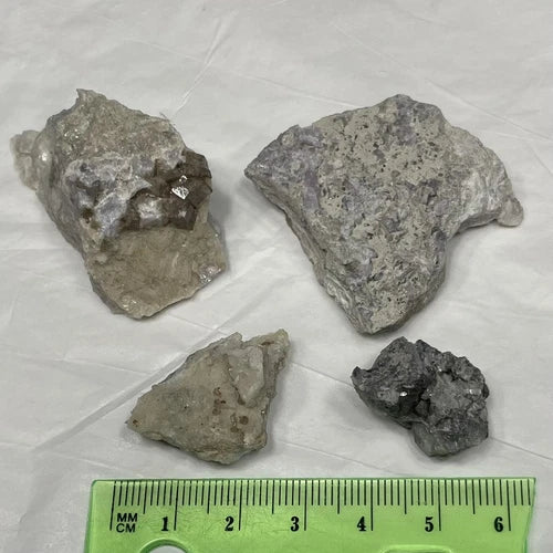 Fluorapatite Crystals Foote Mine Cleveland Co NORTH CAROLINA USA 48g Lot Of 4