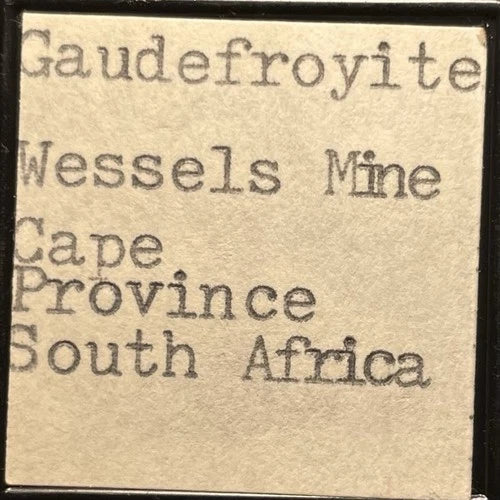 Gaudefroyite Crystals Wessels Mine Cape SOUTH AFRICA
