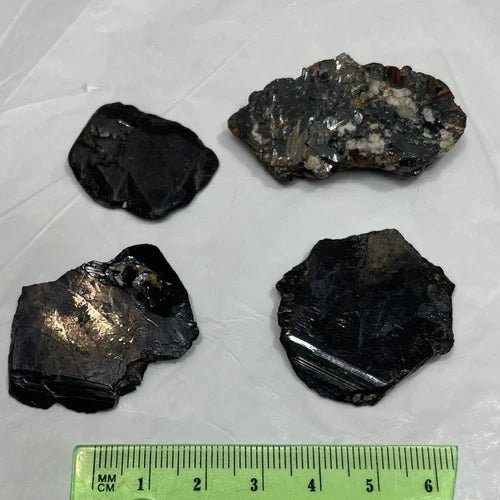 Ilmenite Crystals W/ Rutile Zagi Mt Khyber Pakhtunkhwa PAKISTAN Lot Of 4