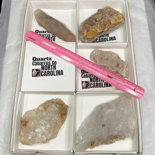 Quartz Crystals (Large) Cabarrus Co NORTH CAROLINA USA 1.5kg Lot Of 5