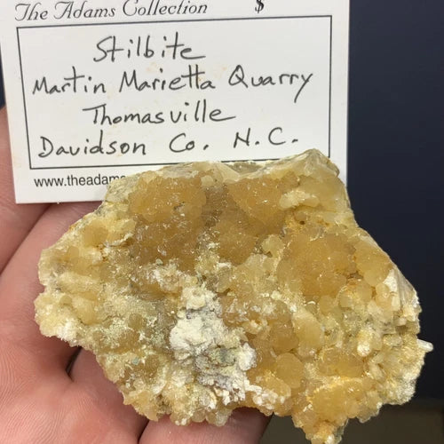 Stilbite Crystals Martin Marietta Qry Thomasville Davidson Co North Carolina USA